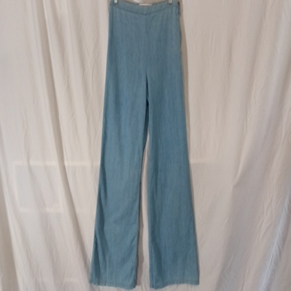 High-Rise Wide-leg American Apparel Chambray Pants